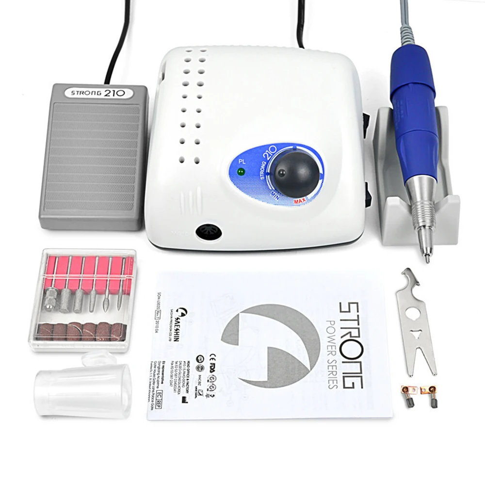 35000RPM Nail Drill Machine Strong 210 105L 65W Manicure Pedicure Nail Gel Polishing Device Strong Grinding Nail Drill Bits Set
35000RPM Nail Drill Machine Strong 210 105L 65W Manicure Pedicure Nail Gel Polishing Device Strong Grinding Nail Drill Bits Set