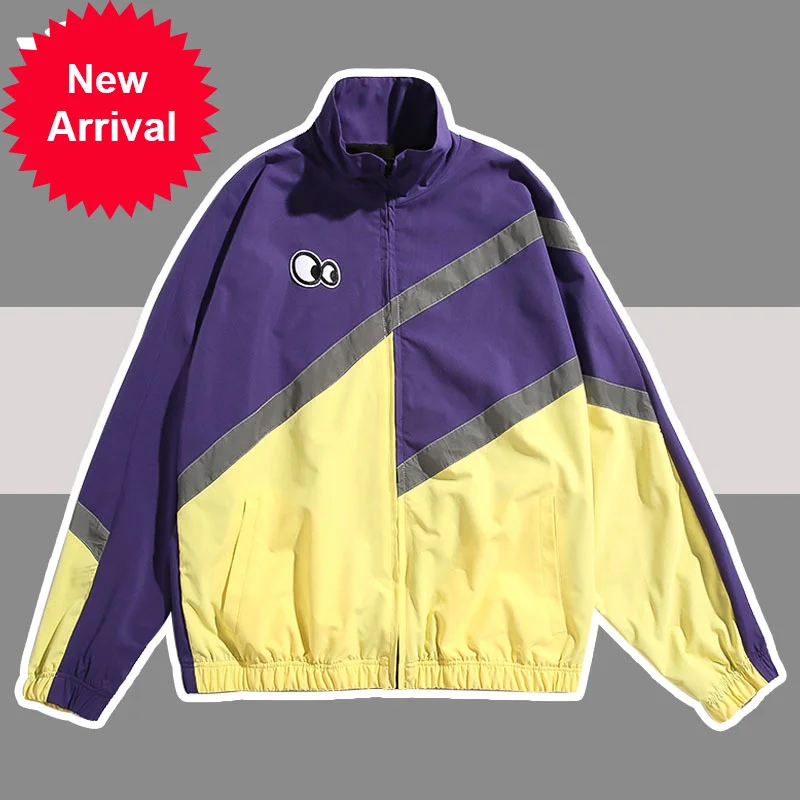 Hop Patchwork Jacket Hip Men Spring Reflective Strip Color Block College Coats Harajuku Loose Mens Thin Jackets Sportswear Coats
Hop Patchwork Jacket Hip Men Spring Reflective Strip Color Block College Coats Harajuku Loose Mens Thin Jackets Sportswear Coats