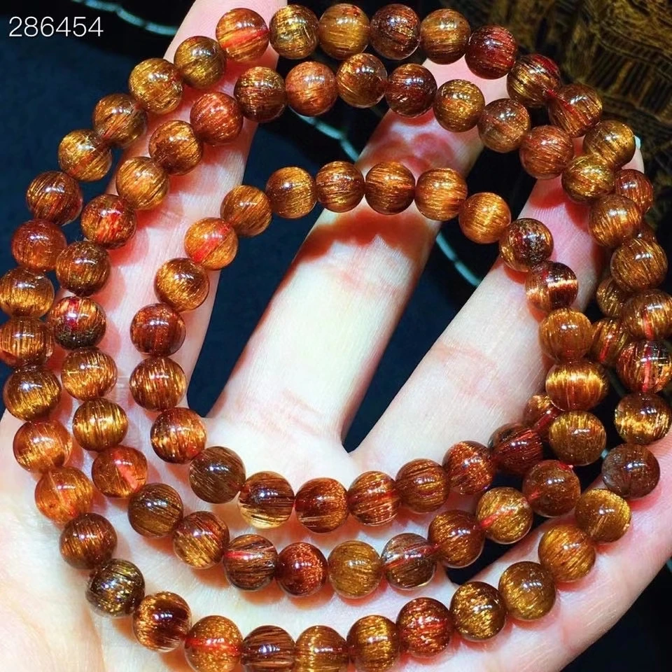 Natural Copper Rutilated Quartz 3 Laps Bracelet Brazil Rutilated 6.5mm Clear Round Beads Women Men Cat Eye Wealthy AAAAAAA
Natural Copper Rutilated Quartz 3 Laps Bracelet Brazil Rutilated 6.5mm Clear Round Beads Women Men Cat Eye Wealthy AAAAAAA