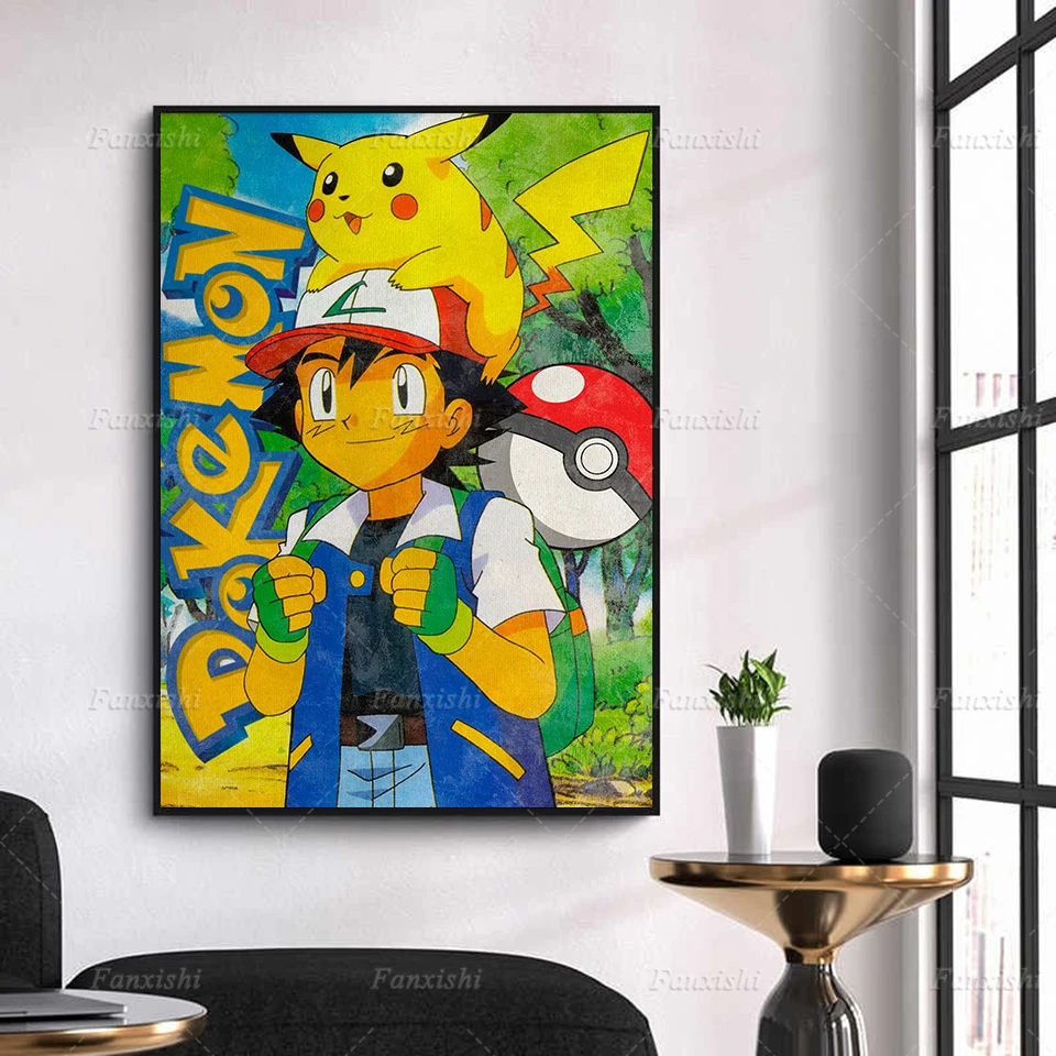 Pokemon 90'S Style Canvas Painting Pop Poster Prints Wall Art Cartoon Modular Pictures Home Decor Boy Bedroom Bedside Background
Pokemon 90'S Style Canvas Painting Pop Poster Prints Wall Art Cartoon Modular Pictures Home Decor Boy Bedroom Bedside Background