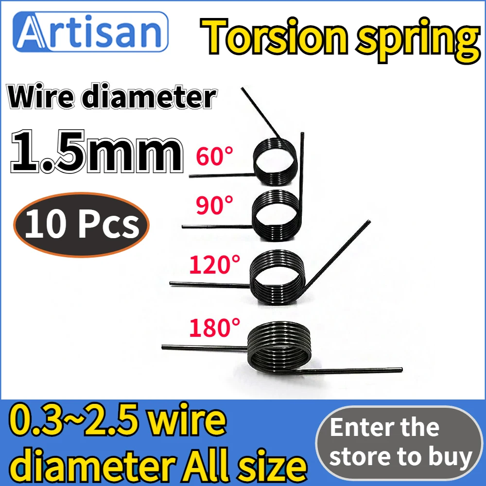 Torsion Spring 10 Pcs V Type Wire Diameter 1.5mm V-Shaped Rotation Angle 60/90/120/180 Degree Spring Torque Angle Feeder Spring
Torsion Spring 10 Pcs V Type Wire Diameter 1.5mm V-Shaped Rotation Angle 60/90/120/180 Degree Spring Torque Angle Feeder Spring