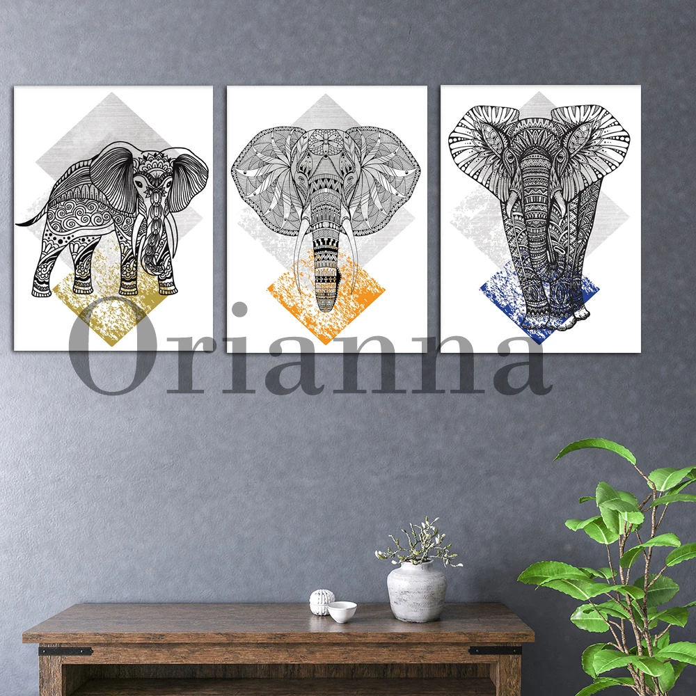 Tribal Geometric Elephant Standing Head Side Art Orange Yellow Blue Grey Aztec Gallery Wall Prints Posters Home Decor Painting
Tribal Geometric Elephant Standing Head Side Art Orange Yellow Blue Grey Aztec Gallery Wall Prints Posters Home Decor Painting