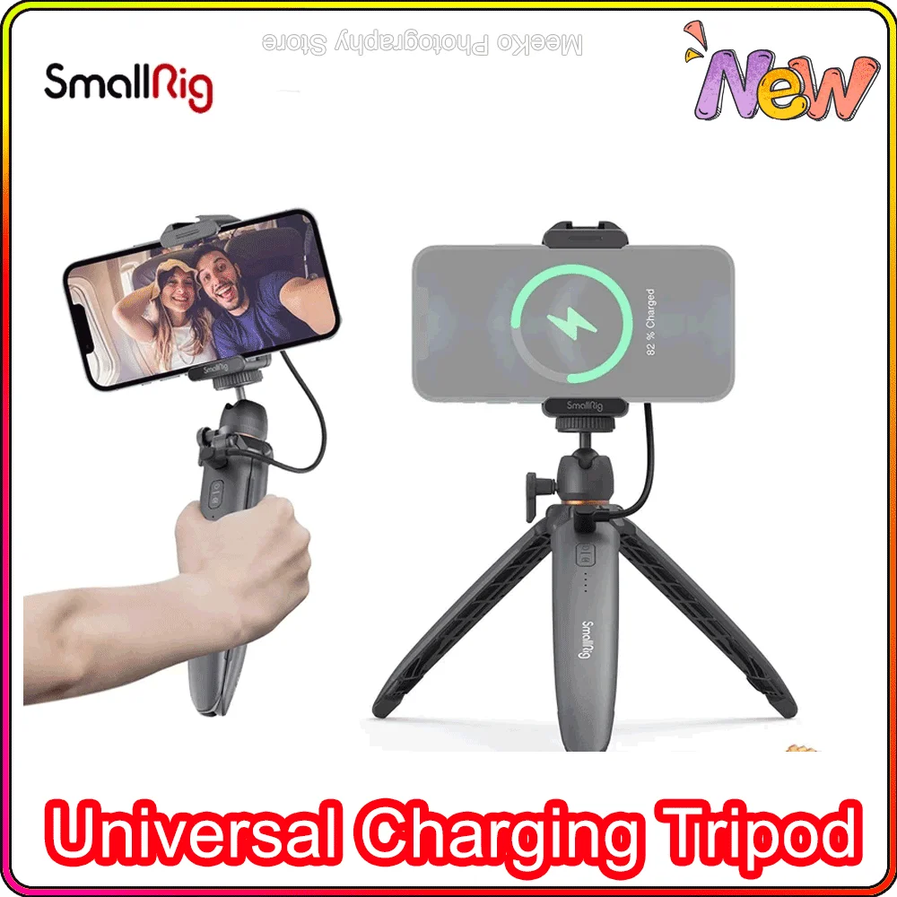 

SmallRig Universal Charging Tripod with Wireless Charging Holder Wireless Control Video Shooting for Smartphone Vlog 3108