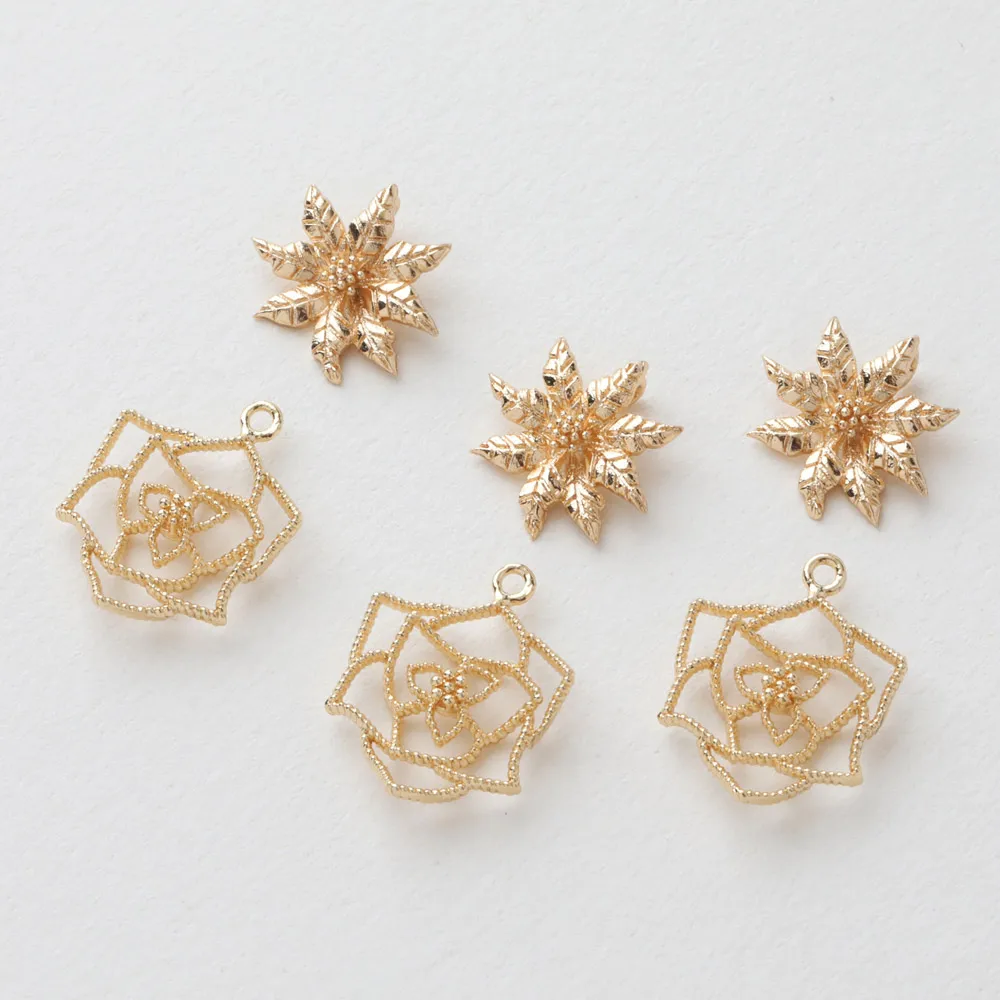 4PCS Dainty Hollow Out Flower Pendant Charms for Jewelry Making Supplies DIY Hand Made Brass 14k Gold Filled
4PCS Dainty Hollow Out Flower Pendant Charms for Jewelry Making Supplies DIY Hand Made Brass 14k Gold Filled