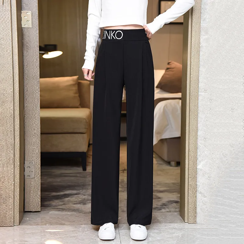 Wide Leg Pants Women's Spring Autumn Thin Pants Summer New Elastic High Waist Casual Loose Straight Suit Long Trousers
Wide Leg Pants Women's Spring Autumn Thin Pants Summer New Elastic High Waist Casual Loose Straight Suit Long Trousers