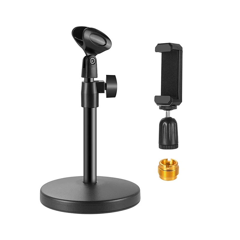 HTHL-Desktop Microphone Holder,With Microphone Clip,Mobile Phone Holder,5/8Inch Male To 3/8Inch Female Metal Adapter
HTHL-Desktop Microphone Holder,With Microphone Clip,Mobile Phone Holder,5/8Inch Male To 3/8Inch Female Metal Adapter