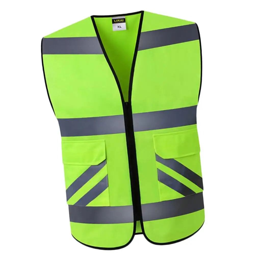 2 Pockets High Visibility Zipper Front Safety Vest With Reflective Strips, Premium Style-A
2 Pockets High Visibility Zipper Front Safety Vest With Reflective Strips, Premium Style-A