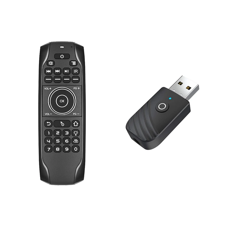 Bluetooth 5.0 Audio Receiver Transmitter With Bluetooth 5.0 G7BTS Gyroscope Backlit IR Learning Air Mouse Remote Control
Bluetooth 5.0 Audio Receiver Transmitter With Bluetooth 5.0 G7BTS Gyroscope Backlit IR Learning Air Mouse Remote Control