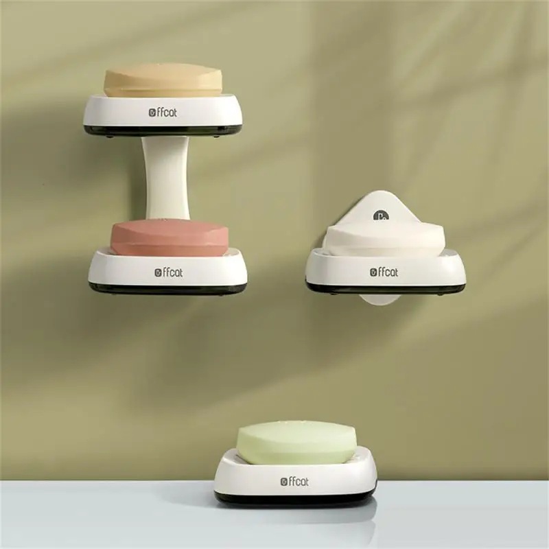 Waterproof And Moisture-proof Draining Soap Boxes Bathroom Wall-mounted Draining Soap Storage Rack Free Punch Bathroom Artifact 
Waterproof And Moisture-proof Draining Soap Boxes Bathroom Wall-mounted Draining Soap Storage Rack Free Punch Bathroom Artifact