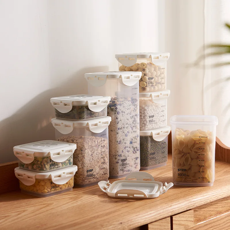 Food Storage Container Plastic Kitchen Refrigerator Noodle Box Multigrain Storage Tank Transparent Sealed Cans Herb Tea Plastic
Food Storage Container Plastic Kitchen Refrigerator Noodle Box Multigrain Storage Tank Transparent Sealed Cans Herb Tea Plastic