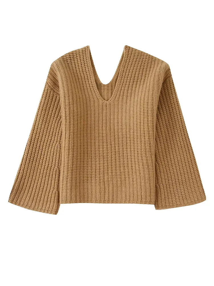 Women 2022 Autumn New Fashion Pure Wool V-Neck Knitted Sweater Vintage Long Sleeve Female Pullovers Chic Tops
Women 2022 Autumn New Fashion Pure Wool V-Neck Knitted Sweater Vintage Long Sleeve Female Pullovers Chic Tops