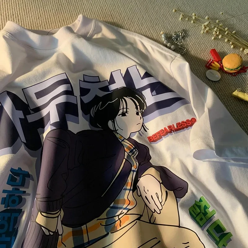 Sleeve Punk Anime T-shirt T-shirt Man Clothes Temperament Girly Summer Shirt Vintage Print Japanese Oversized Short Clothing
Sleeve Punk Anime T-shirt T-shirt Man Clothes Temperament Girly Summer Shirt Vintage Print Japanese Oversized Short Clothing