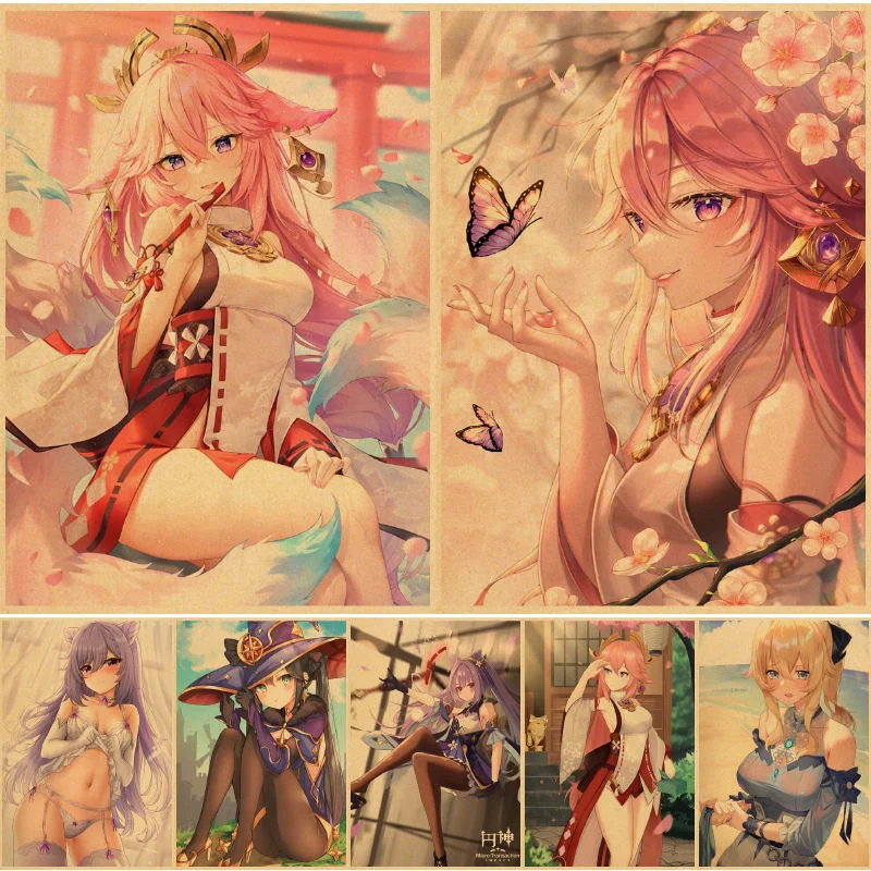 Yae Miko Genshin Impact Keqing Wall posters affiche murale art print schilderij bedroom decor anime painting art print cuadros
Yae Miko Genshin Impact Keqing Wall posters affiche murale art print schilderij bedroom decor anime painting art print cuadros