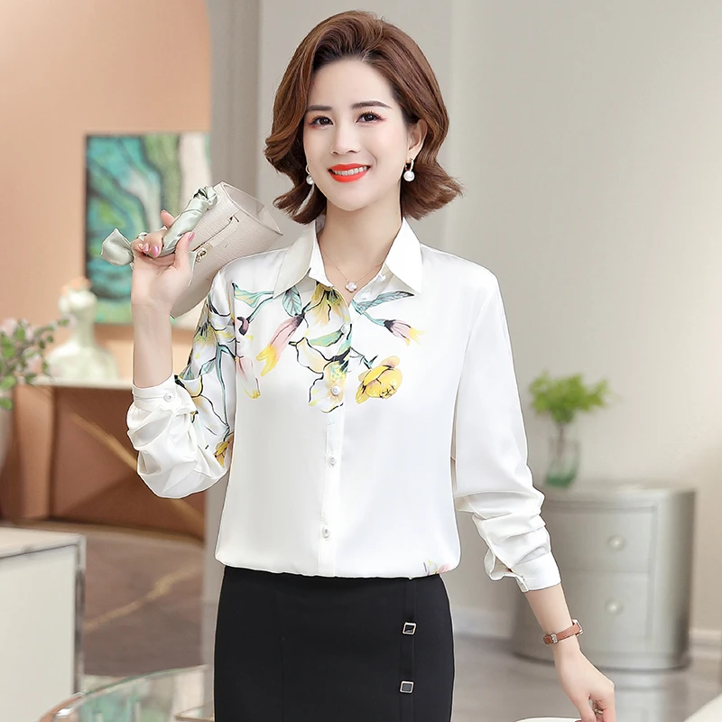 Womens Satin Shirt Polo Collar Office Lady blouse Vintage Pink White Silk Shirt Loose Button Up Down Shirts Fashion Tops
Womens Satin Shirt Polo Collar Office Lady blouse Vintage Pink White Silk Shirt Loose Button Up Down Shirts Fashion Tops