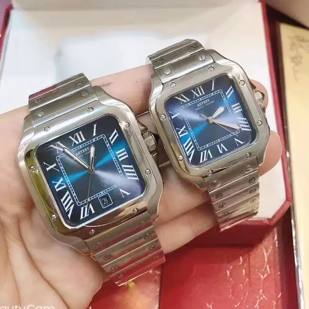 Square Watches 40mm / 35mm Blue Stainless Steel Mechanical Watches Case and Bracelet Fashion Mens Male Wristwatch
Square Watches 40mm / 35mm Blue Stainless Steel Mechanical Watches Case and Bracelet Fashion Mens Male Wristwatch