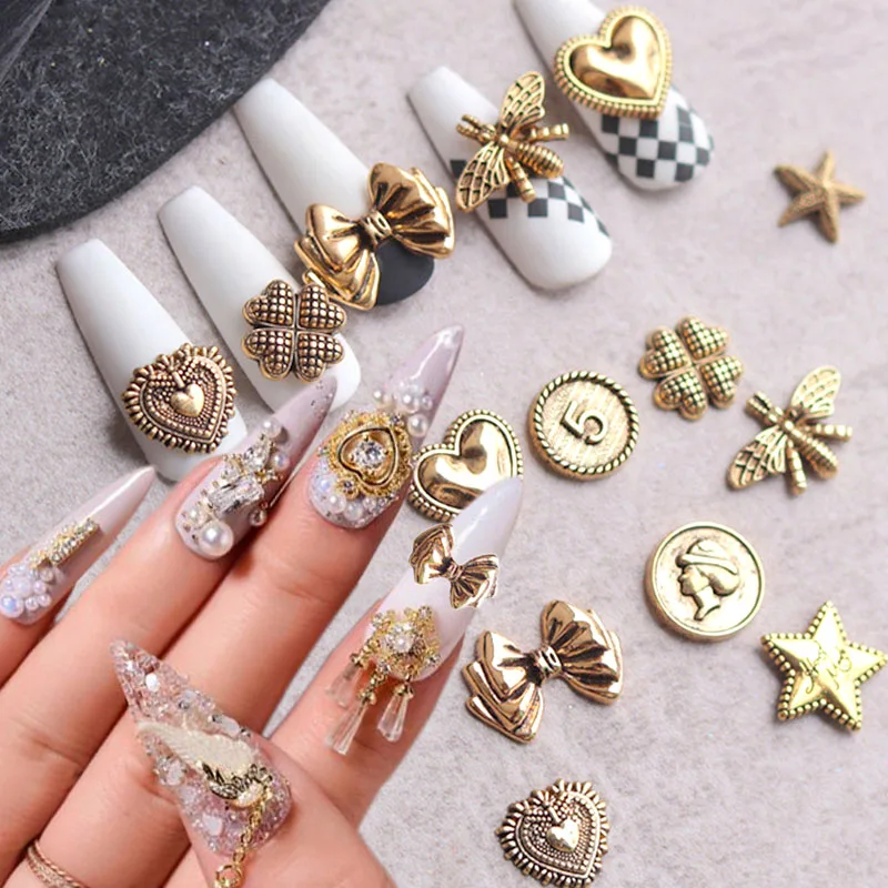 20pcs Retro Metal Nail Charms 3D Love Heart Bowknot Bee Star Nail Art Charms Alloy Nail Jewelry Decoration Accessories for Women
20pcs Retro Metal Nail Charms 3D Love Heart Bowknot Bee Star Nail Art Charms Alloy Nail Jewelry Decoration Accessories for Women