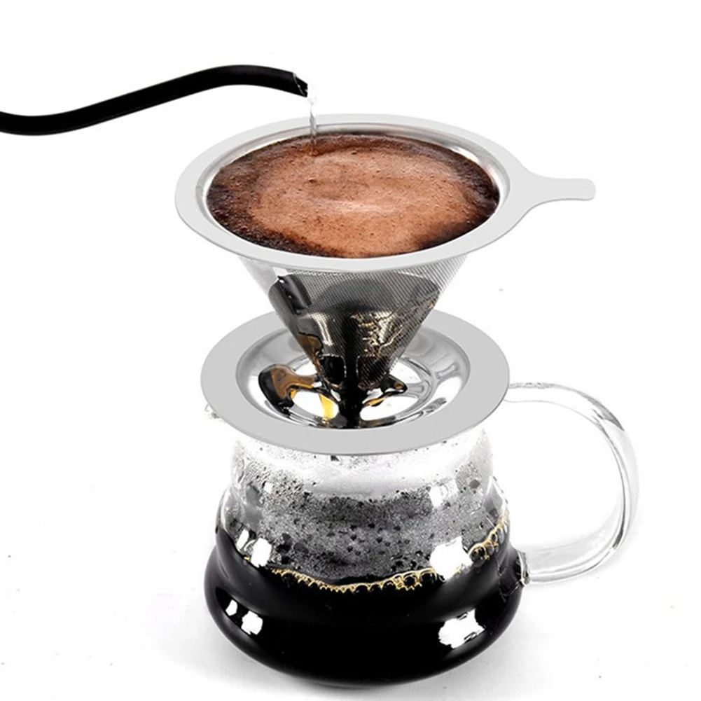 Reusable Coffee Filter 304 Stainless Steel Holder Silver Pour Over Coffees Dripper Mesh Coffee Tea Filter Basket Tools M/L
Reusable Coffee Filter 304 Stainless Steel Holder Silver Pour Over Coffees Dripper Mesh Coffee Tea Filter Basket Tools M/L