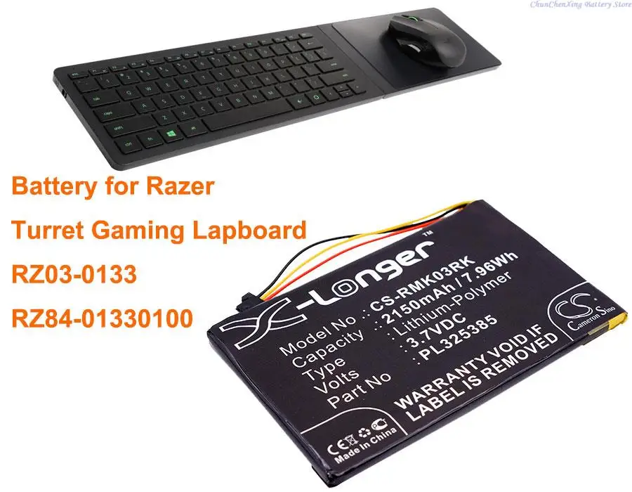 Кэмерон китайско 2150 мА/ч, клавиатура Батарея PL325385 для Razer RZ03-0133, RZ84-01330100 токарно-револьверный игровой Lapboard
Кэмерон китайско 2150 мА/ч, клавиатура Батарея PL325385 для Razer RZ03-0133, RZ84-01330100 токарно-револьверный игровой Lapboard
