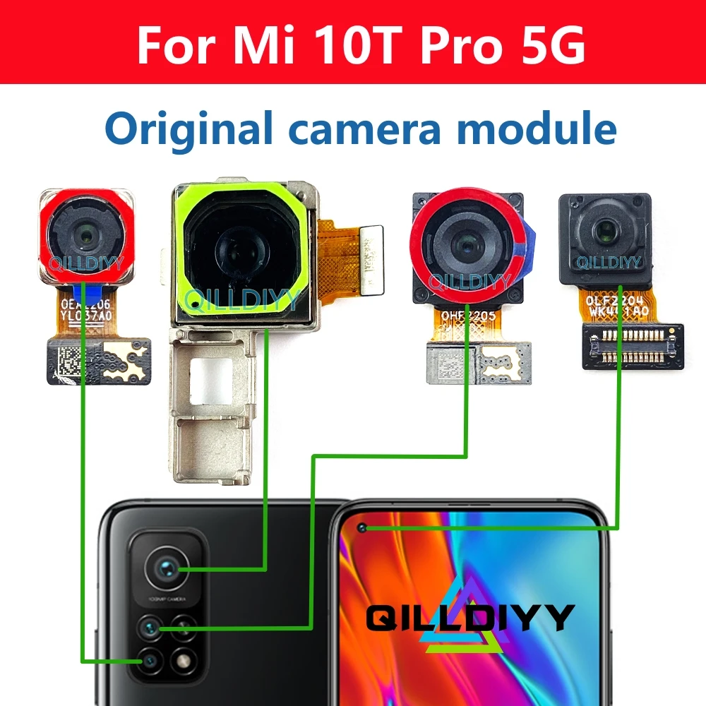 

Оригинал для Xiaomi Mi 10T Pro 5G 10tpro задняя Передняя Задняя Камера фронтальная селфи фронтальная основная задняя камера Модуль гибкий кабель