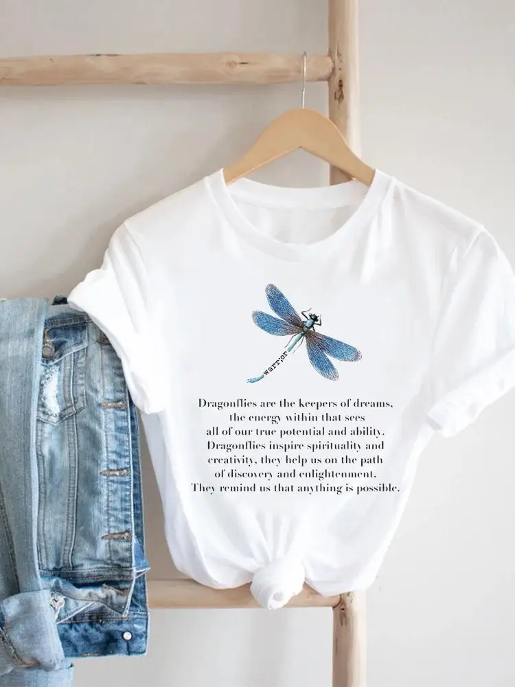 Dragonfly New Lovely Women Clothing Print Female Top Short Sleeve Tee Casual Summer Clothes Tshirt Fashion Graphic T-shirt 
Dragonfly New Lovely Women Clothing Print Female Top Short Sleeve Tee Casual Summer Clothes Tshirt Fashion Graphic T-shirt