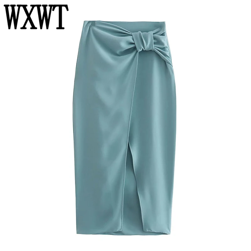 WXWT Women Solid Bow Midi Skirt Faldas Mujer Vintage Zipper Office Lady High Waist Chic Mid Calf Skirts XQJ9473
WXWT Women Solid Bow Midi Skirt Faldas Mujer Vintage Zipper Office Lady High Waist Chic Mid Calf Skirts XQJ9473
