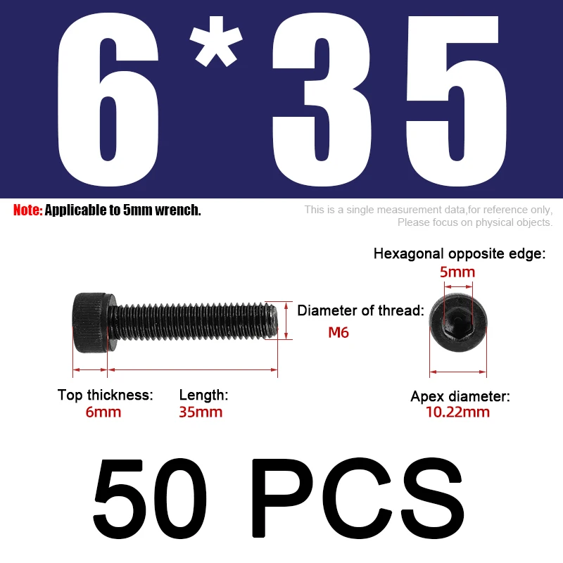 10PCS M6*35 M8*100/110/120/130/140/150 Grade 12.9 Carbon Steel Allen Screw Hexagon Hex Socket Cap Head Screws Bolts
10PCS M6*35 M8*100/110/120/130/140/150 Grade 12.9 Carbon Steel Allen Screw Hexagon Hex Socket Cap Head Screws Bolts