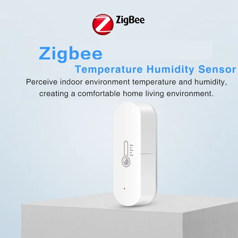 

Датчик влажности и температуры Tuya Zigbee, умный дом с приложением для отслеживания температуры и работы в режиме реального времени, работает с шлюзом, 2 шт.