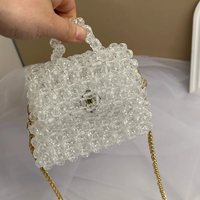 New Summer Cute Handmade Square Homemade Beaded Bag Fashion Metal Chain Diagonal Crossbody Bags Versatile Woven Women's Handbag
New Summer Cute Handmade Square Homemade Beaded Bag Fashion Metal Chain Diagonal Crossbody Bags Versatile Woven Women's Handbag