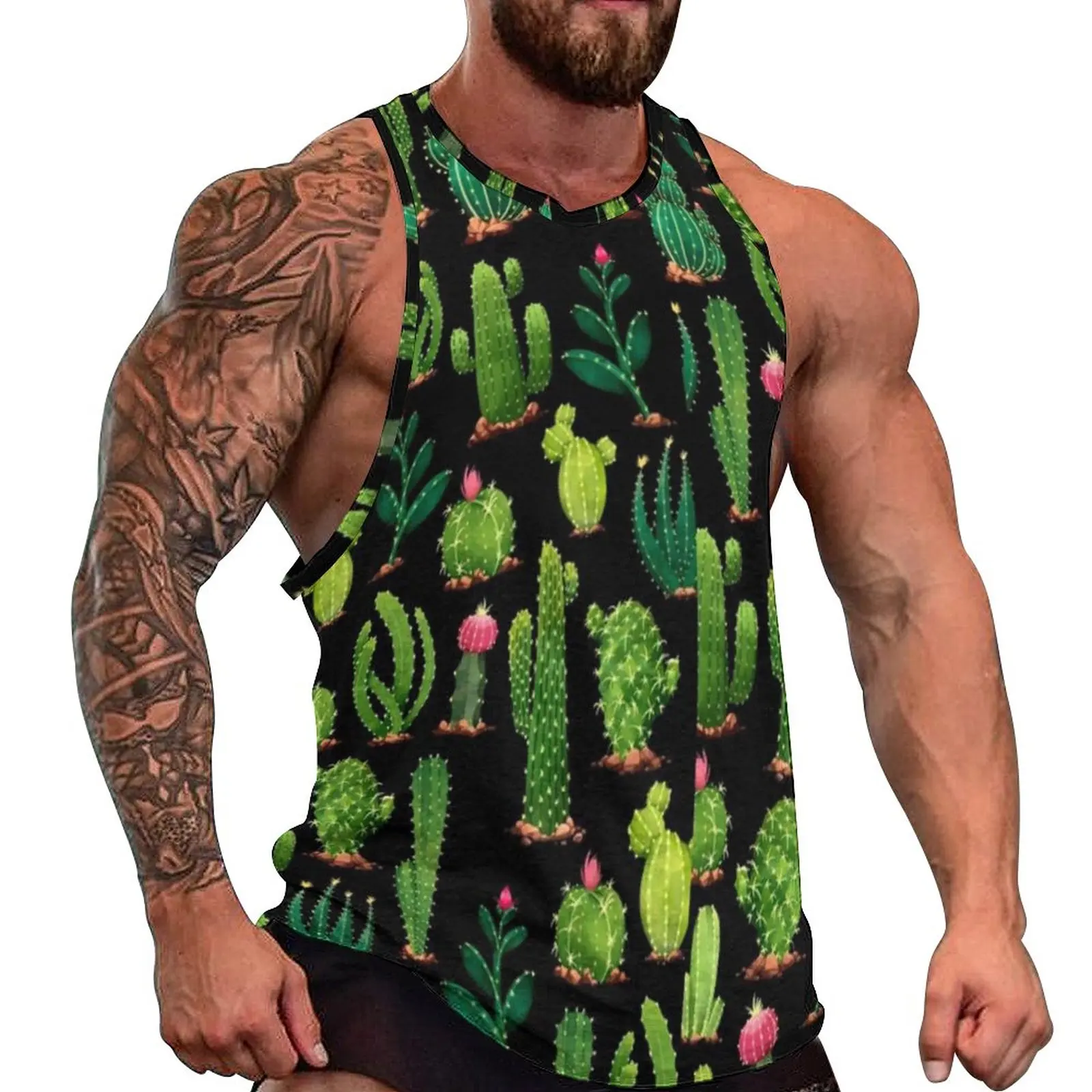 Cactus Tank Top Man's Plants Leaf Training Oversized Tops Summer Cool Graphic Sleeveless Shirts
Cactus Tank Top Man's Plants Leaf Training Oversized Tops Summer Cool Graphic Sleeveless Shirts