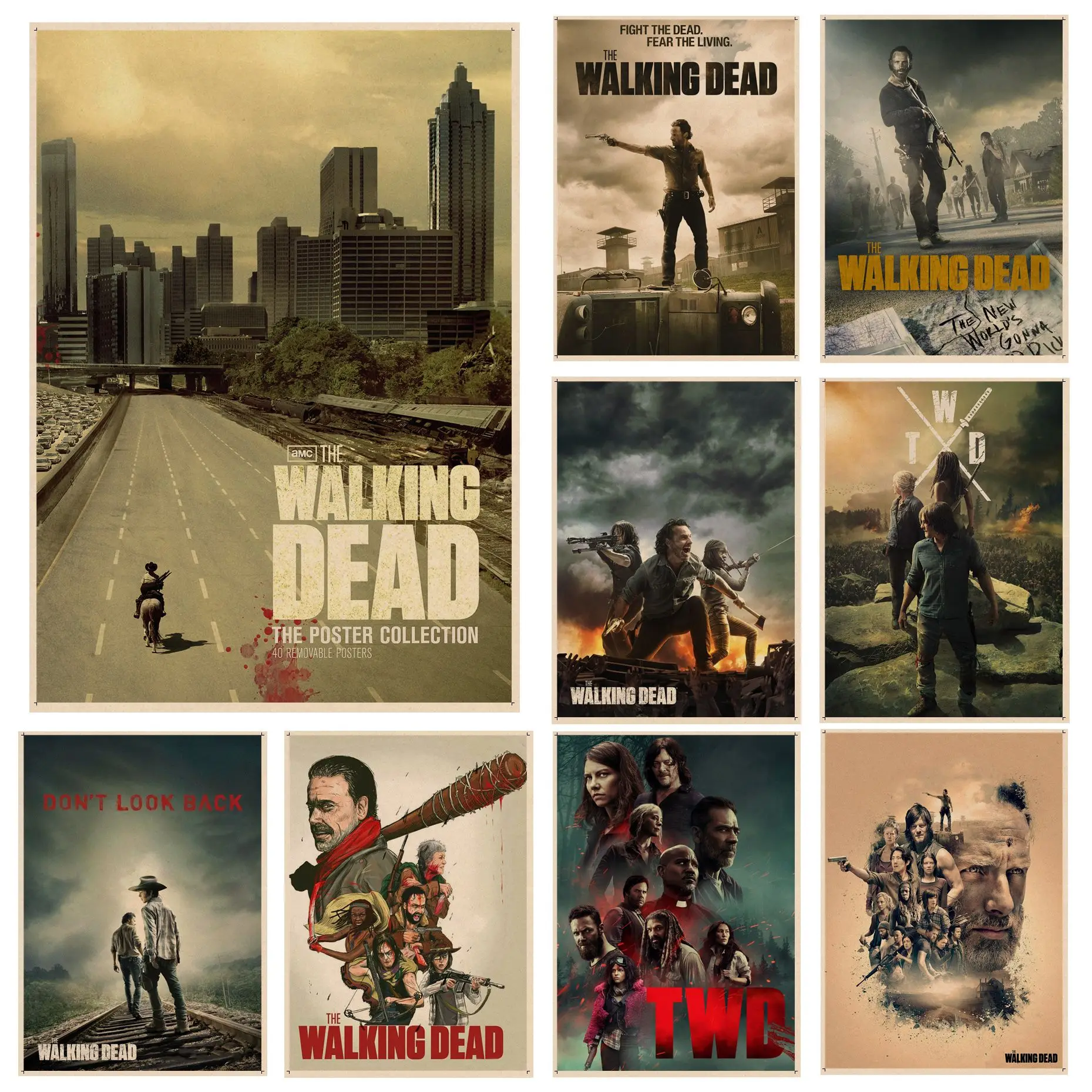 American TV Series The Walking Dead Movie Sticky Posters Waterproof Paper Sticker Coffee House Bar Posters Wall Stickers
American TV Series The Walking Dead Movie Sticky Posters Waterproof Paper Sticker Coffee House Bar Posters Wall Stickers