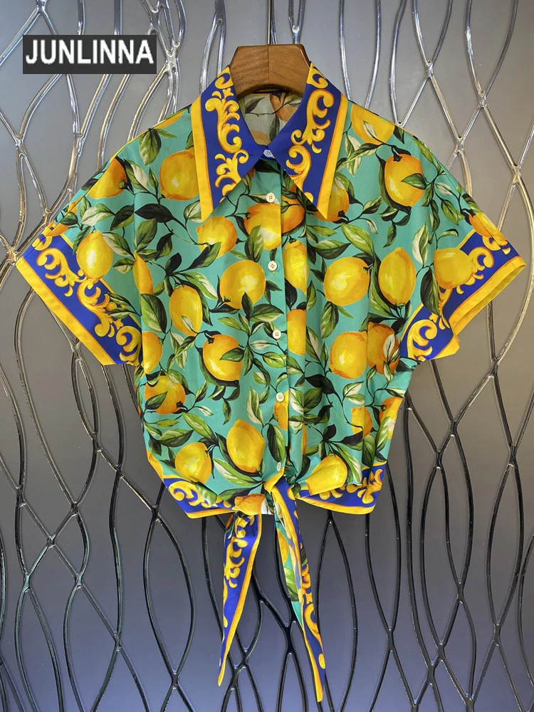 JUNLINNA 100% Cotton Women Shirts 2022 Summer New Lemon Printed Asymmetrical Blouses High Street Laptops
JUNLINNA 100% Cotton Women Shirts 2022 Summer New Lemon Printed Asymmetrical Blouses High Street Laptops