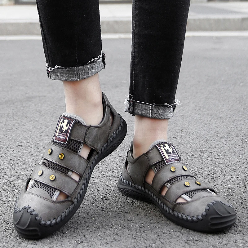 Men Sandals Outdoor Trekking Hiking Shoes Closed Toe Slippers Comfortable Beach Fisherman Summer Athletic 40-46 Sports
Men Sandals Outdoor Trekking Hiking Shoes Closed Toe Slippers Comfortable Beach Fisherman Summer Athletic 40-46 Sports