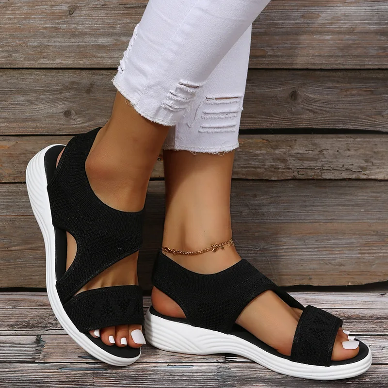 New Women Sandals Fashion Solid Color Mesh Hollow Wedge Casual Shoes Slip-on Light Comfortable Non-slip Flats Sandalia Feminina
New Women Sandals Fashion Solid Color Mesh Hollow Wedge Casual Shoes Slip-on Light Comfortable Non-slip Flats Sandalia Feminina