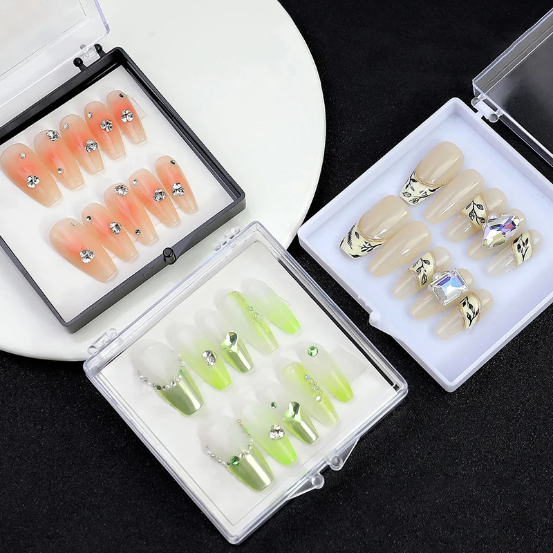 1PC Nail Art Organizer Thicken Texture Good Sealing Finished Fake Nail Packing Box Display Stand Gift Jewelry Storage Box
1PC Nail Art Organizer Thicken Texture Good Sealing Finished Fake Nail Packing Box Display Stand Gift Jewelry Storage Box