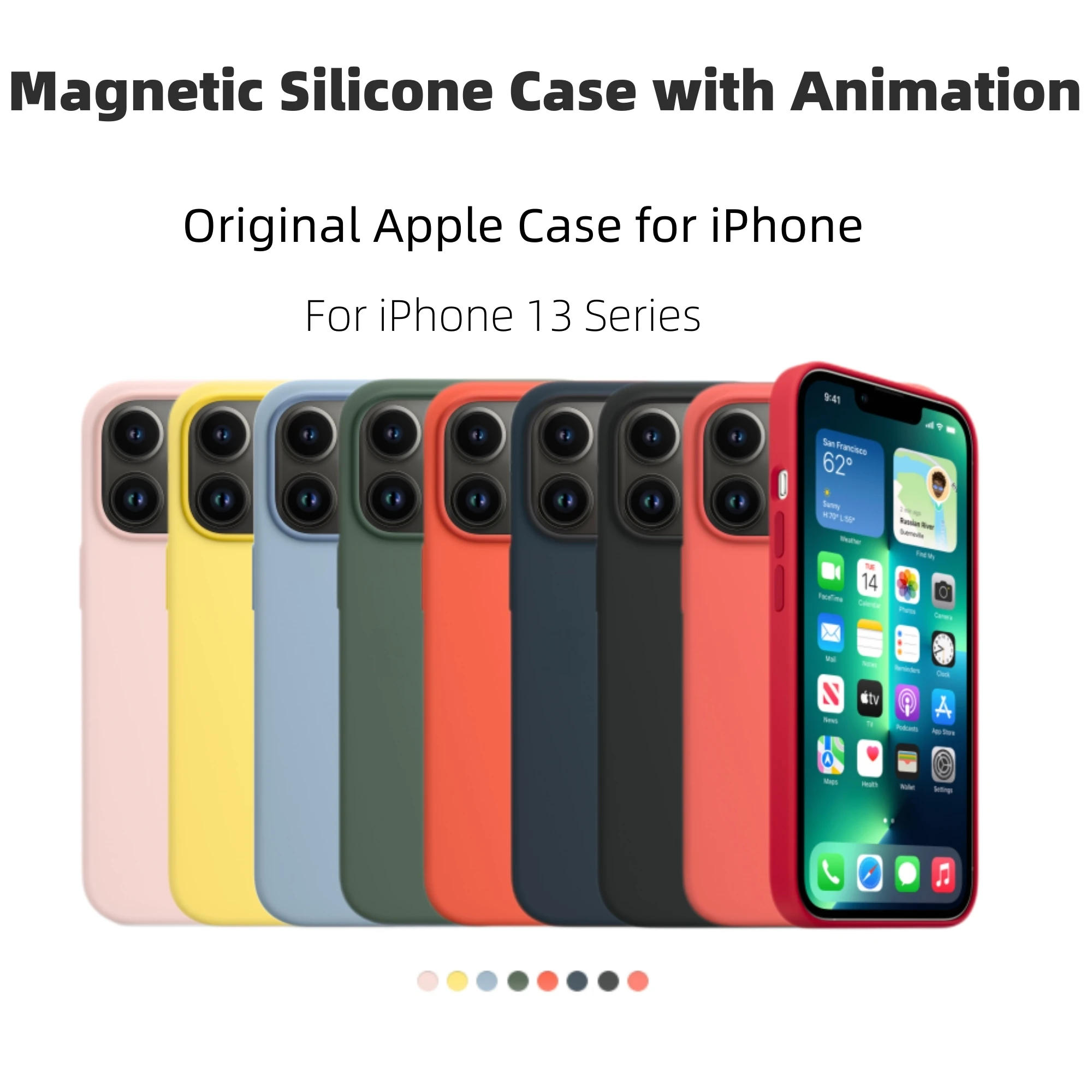 Apple Animation Magsafe Liquid Silicone Magnetic Case For iPhone 12 13 Pro Max 12pro Case Wireless Charging Drop Protect Cover
Apple Animation Magsafe Liquid Silicone Magnetic Case For iPhone 12 13 Pro Max 12pro Case Wireless Charging Drop Protect Cover