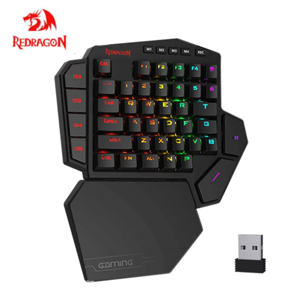 Red Dragon K585 DITI Wireless 2.4G one-handed mechanical keyboard with 42 keys 40%RGB gaming keyboard with 7 onboard macro keys
Red Dragon K585 DITI Wireless 2.4G one-handed mechanical keyboard with 42 keys 40%RGB gaming keyboard with 7 onboard macro keys