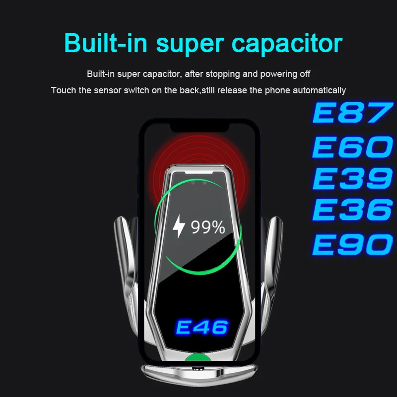 Smart Induction Wireless Charging Car Phone Holder Luminous For BMW E30 E34 E36 E39 E46 E60 E87 E90 F10 Accessories
Smart Induction Wireless Charging Car Phone Holder Luminous For BMW E30 E34 E36 E39 E46 E60 E87 E90 F10 Accessories