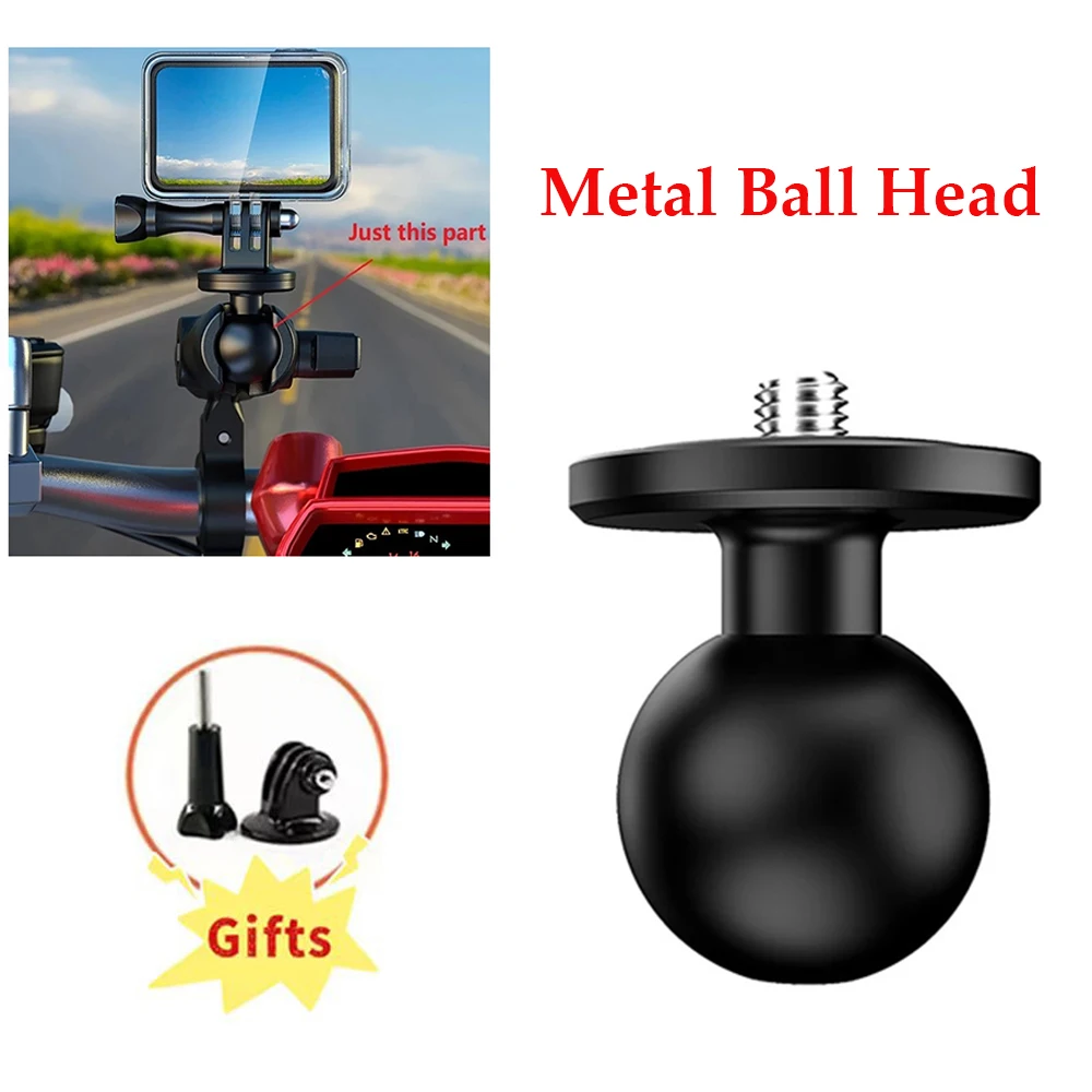 Metal 1 Inch Ball Head Bracket with 1/4" Screw Adapter for Gopro 11 10 Insta360 X3 One X2 RS DJI Cameras Phone Stand Accessories
Metal 1 Inch Ball Head Bracket with 1/4" Screw Adapter for Gopro 11 10 Insta360 X3 One X2 RS DJI Cameras Phone Stand Accessories