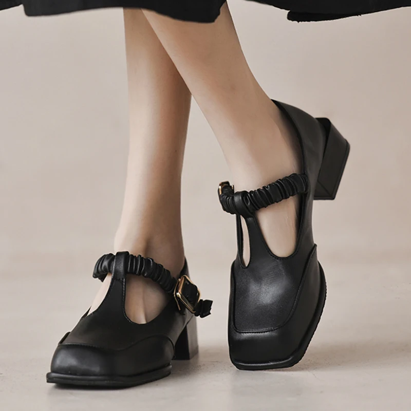Rimocy Fashion T Strap Mary Jane Shoes Women Spring 2022 Elegant Buckle Square Toe Med Heel Shoes Woman Pu Leather Women's Pumps
Rimocy Fashion T Strap Mary Jane Shoes Women Spring 2022 Elegant Buckle Square Toe Med Heel Shoes Woman Pu Leather Women's Pumps