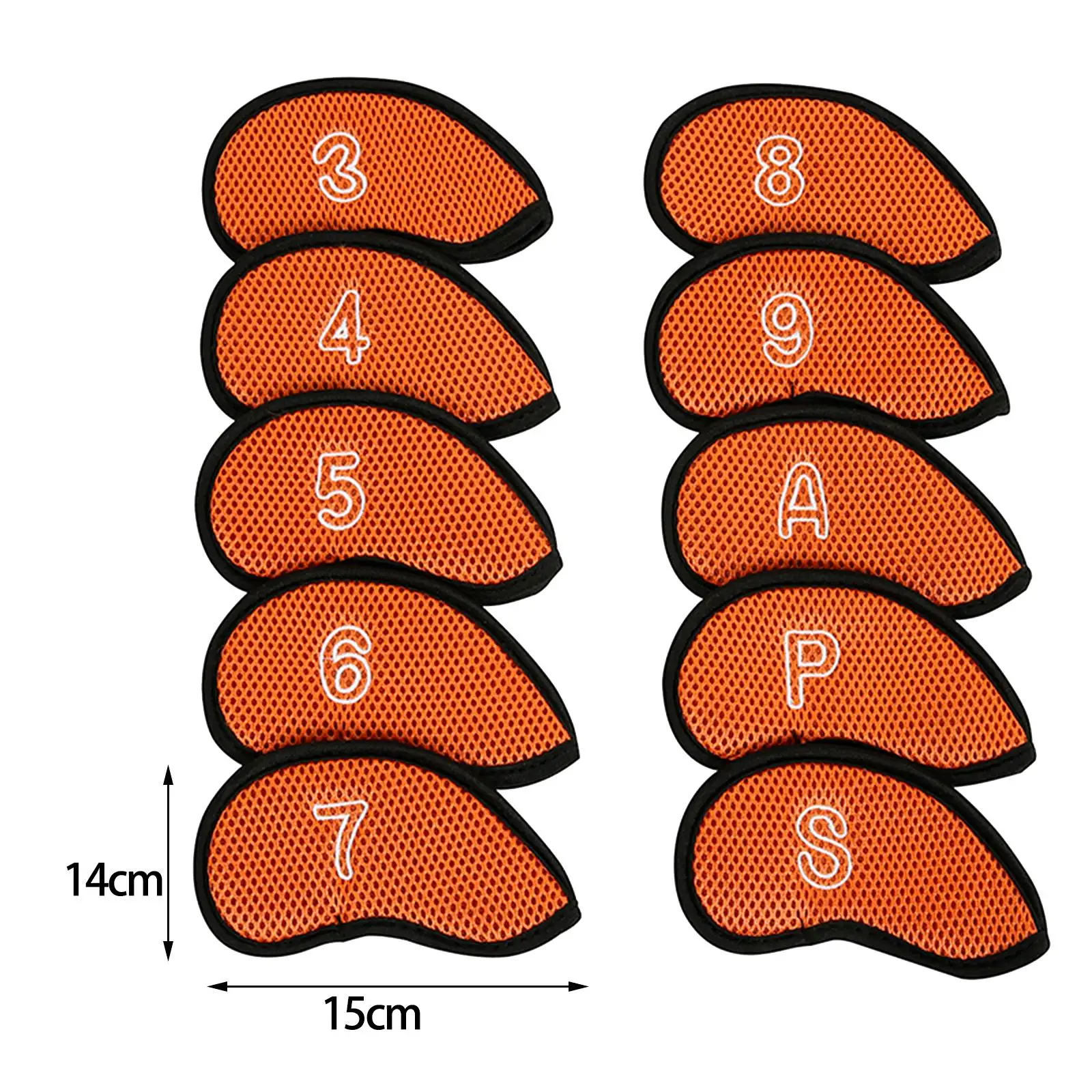 10Pcs Golf Club Headcovers with Large Number Mark Sticky Button Golf Training Equipment Meshy Golf Iron Covers Set for Golfer
10Pcs Golf Club Headcovers with Large Number Mark Sticky Button Golf Training Equipment Meshy Golf Iron Covers Set for Golfer