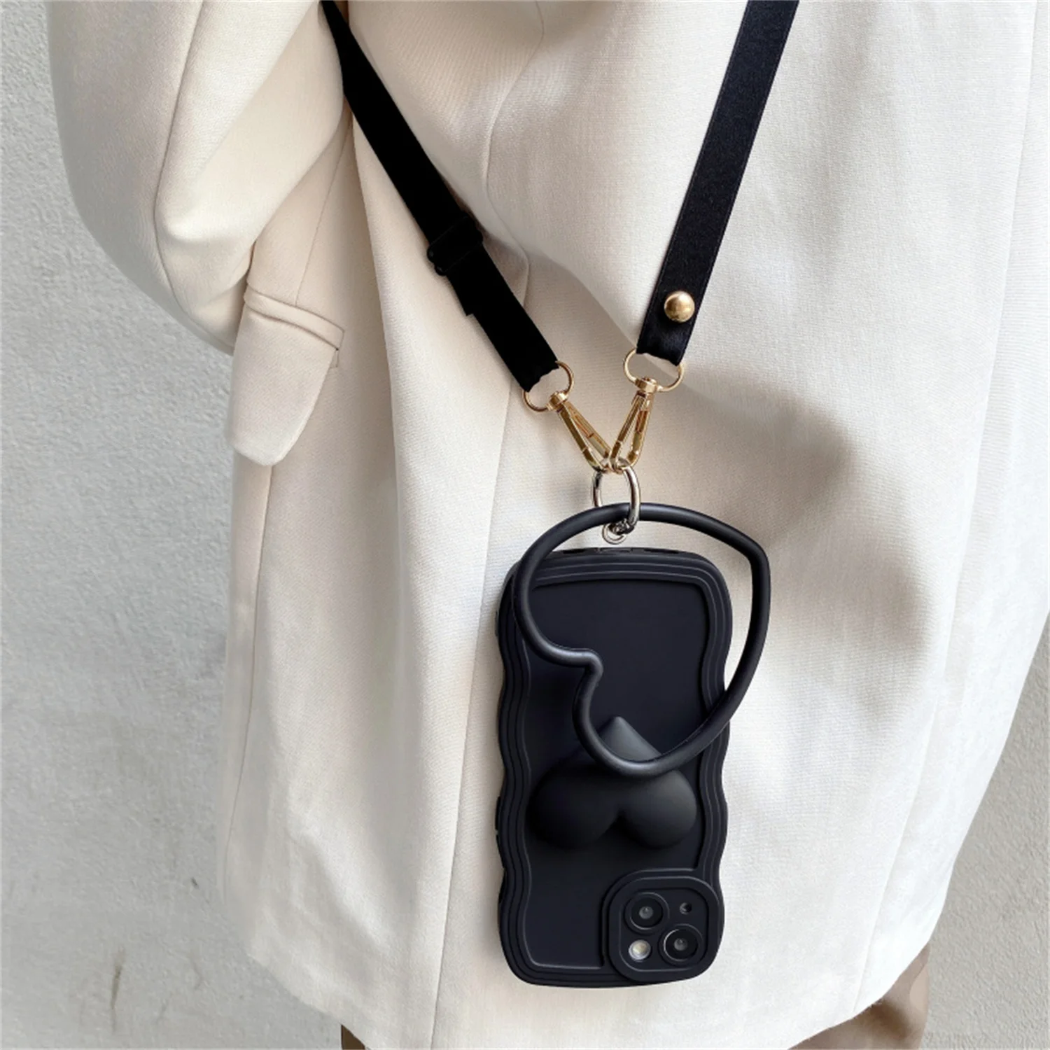 Korean Cute Crossbody Lanyard 3D Love Heart Hand Strap Wavy Silicone Case for iPhone 14 13 12 11 Pro Max X XS XR Kawaii Cover
Korean Cute Crossbody Lanyard 3D Love Heart Hand Strap Wavy Silicone Case for iPhone 14 13 12 11 Pro Max X XS XR Kawaii Cover