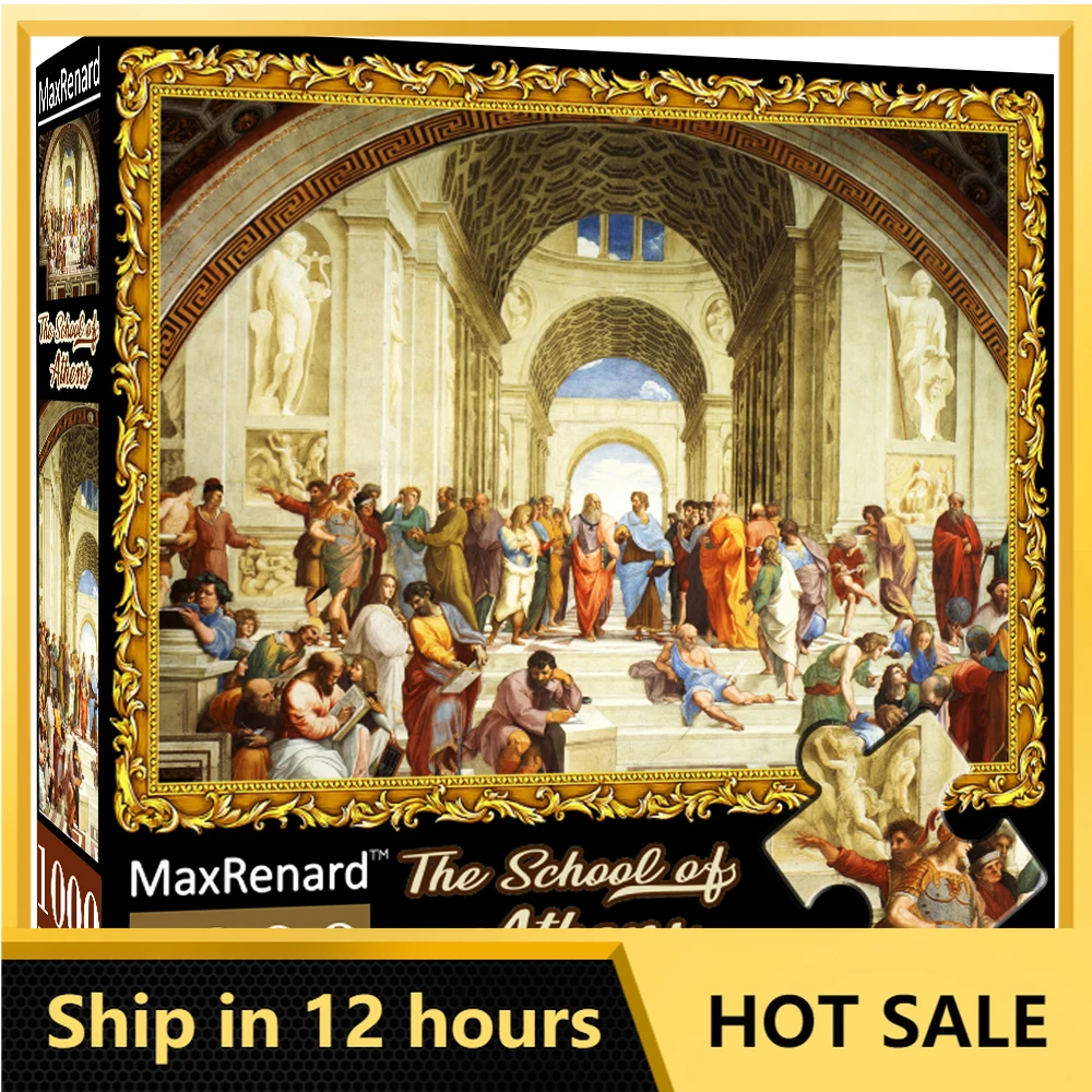 MaxRenard Jigsaw Puzzle 1000 Pieces Famous Oil Painting The School of Athens Raphael Puzzle for Adult Museum Collection
MaxRenard Jigsaw Puzzle 1000 Pieces Famous Oil Painting The School of Athens Raphael Puzzle for Adult Museum Collection