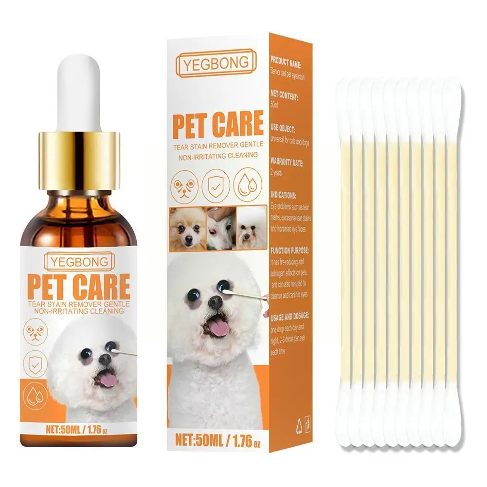 50ml Pets Care Eye Cleaning Drops Pet Eye Stain Remover For White Fur Dog And Cat Tears Stain Removing Treatment Pet Suppli W6P4
50ml Pets Care Eye Cleaning Drops Pet Eye Stain Remover For White Fur Dog And Cat Tears Stain Removing Treatment Pet Suppli W6P4