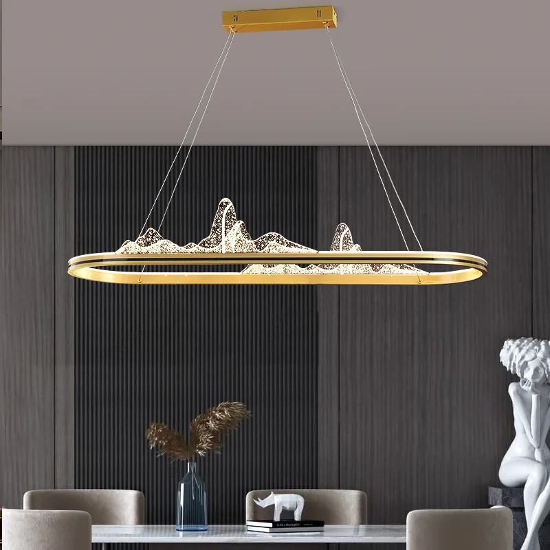 SANDYHA Snow Mountain Chinese Style Chandeliers Designer Landscape Creative LED Lamp Living Dining Room Bar Decor Pendant Light
SANDYHA Snow Mountain Chinese Style Chandeliers Designer Landscape Creative LED Lamp Living Dining Room Bar Decor Pendant Light