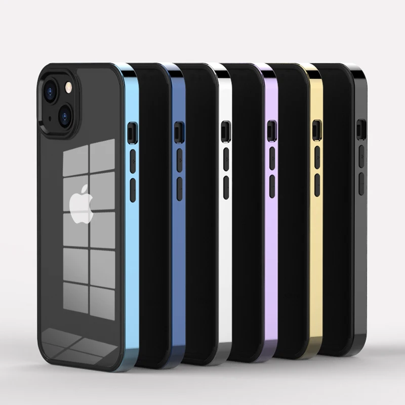 Clear Mobile Phone Case for iPhone 13 Pro MAX Electroplated Case 3-in-1 PC Soft 13 Edge Shockproof Cover for iPhone 13 Mini Case
Clear Mobile Phone Case for iPhone 13 Pro MAX Electroplated Case 3-in-1 PC Soft 13 Edge Shockproof Cover for iPhone 13 Mini Case