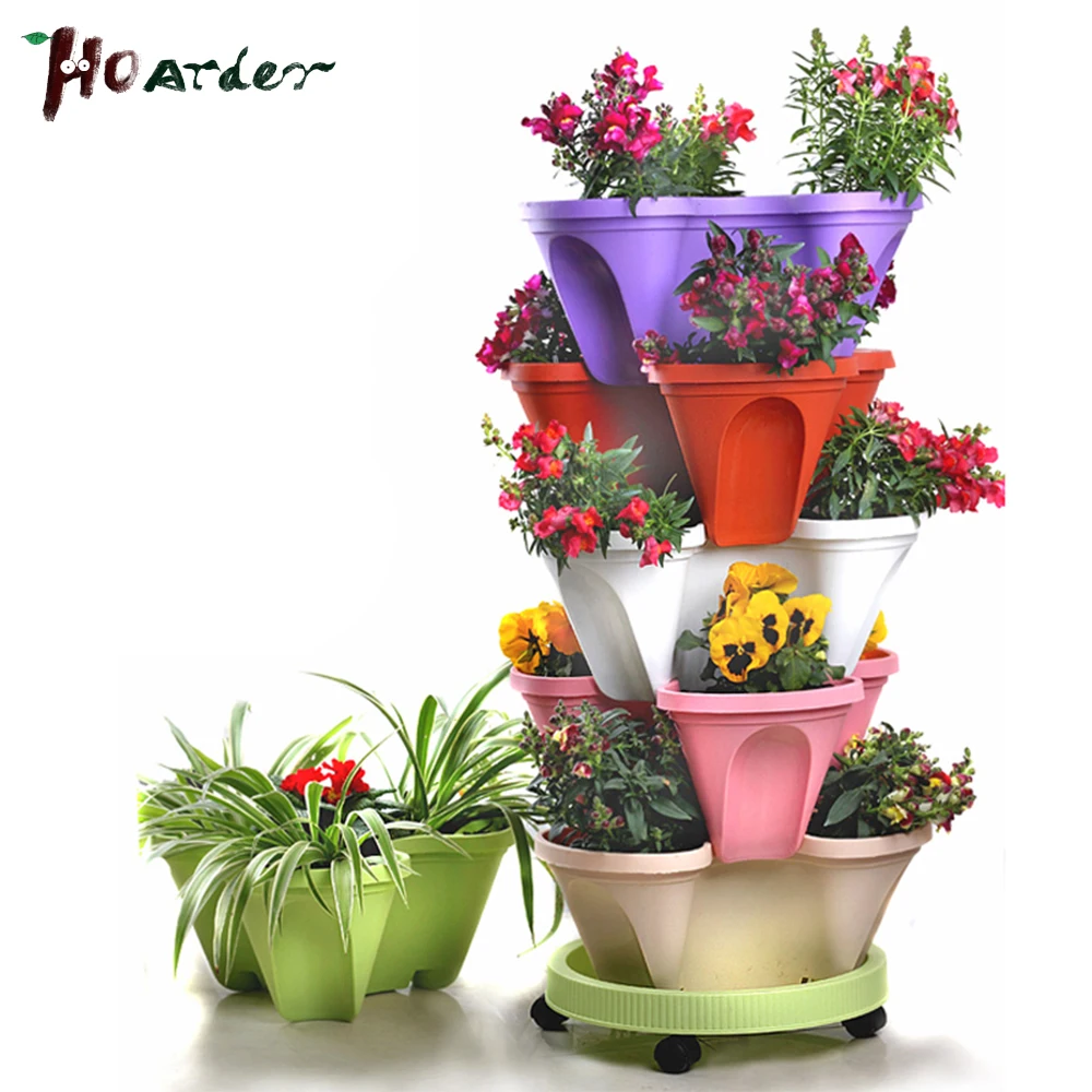 Tower potsTower Garden Strawberry Planter Pot Plastic Stackable Vertical Flower Pots Universal Wheel Tray Plant Seedling Holder
Tower potsTower Garden Strawberry Planter Pot Plastic Stackable Vertical Flower Pots Universal Wheel Tray Plant Seedling Holder