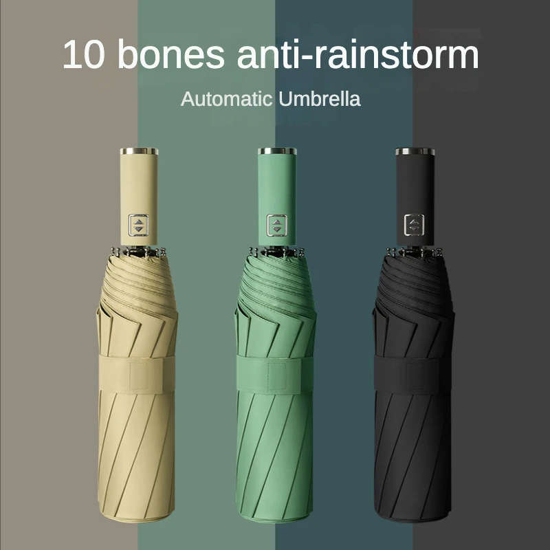 

Sturdy Fully Automatic Folding Umbrella for Men Women Large Size Thickened Sunshade UV Windproof Sunny and Rainny Umbrellas