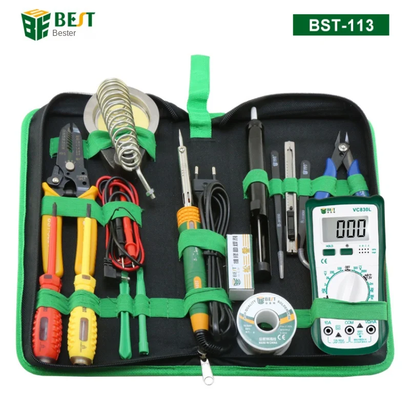 Multifunctional kit for home screwdriver, multimeter, electric soldering iron combination set, repair and disassembly, 113
Multifunctional kit for home screwdriver, multimeter, electric soldering iron combination set, repair and disassembly, 113