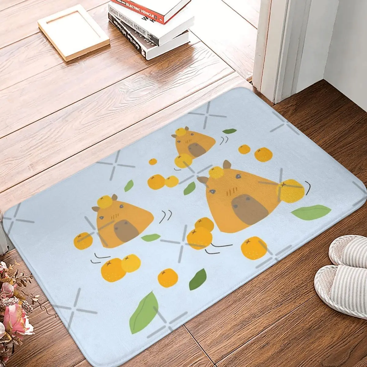 Capybara Bath Wiht Yuzu 60x40cm Carpet Polyester Floor Mats Fashionable Living Room Festivle Gifts
Capybara Bath Wiht Yuzu 60x40cm Carpet Polyester Floor Mats Fashionable Living Room Festivle Gifts