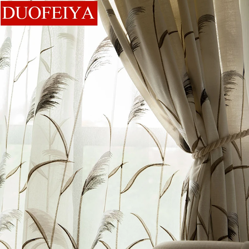 Embroidery Reed Tulle Curtains for Living Room Kitchen Window Curtains for Bedroom American Pastoral Style Textile for Home lyr
Embroidery Reed Tulle Curtains for Living Room Kitchen Window Curtains for Bedroom American Pastoral Style Textile for Home lyr